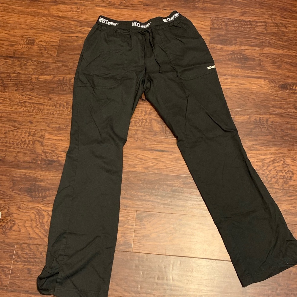 Greys Anatomy Black Scrub Pants
